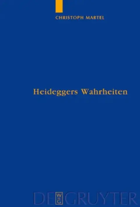 Cover of Heideggers Wahrheiten