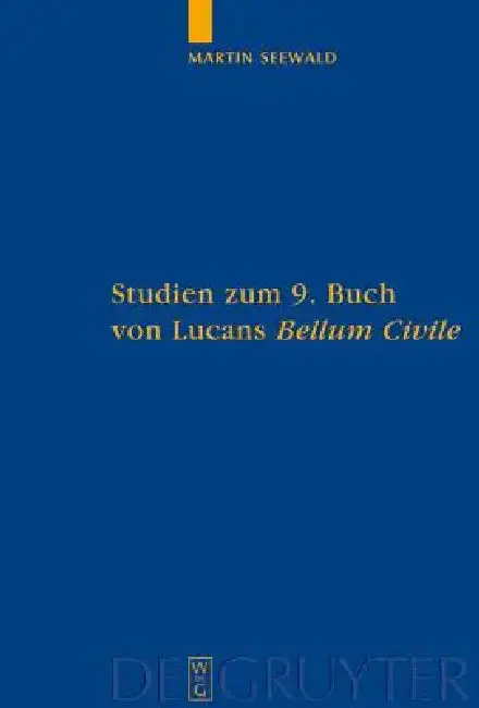 Cover of Studien Zum 9. Buch Von Lucans Bellum Civile