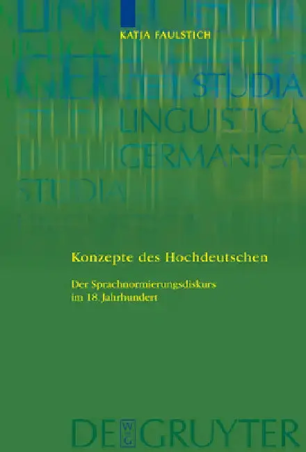 Cover of Konzepte des Hochdeutschen
