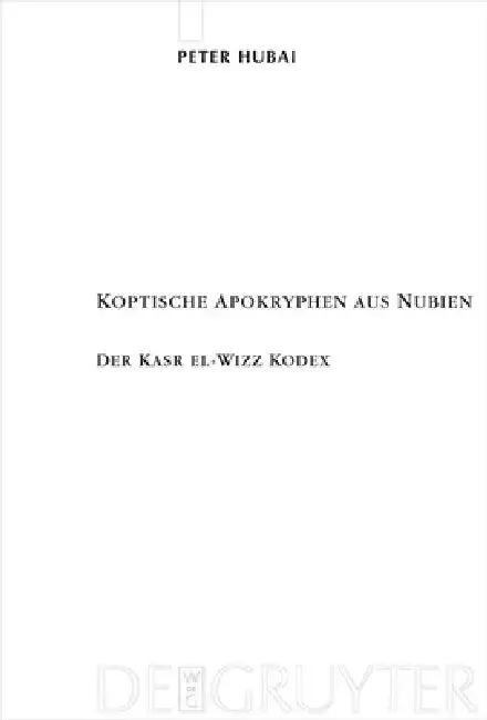 Cover of Koptische Apokryphen Aus Nubien