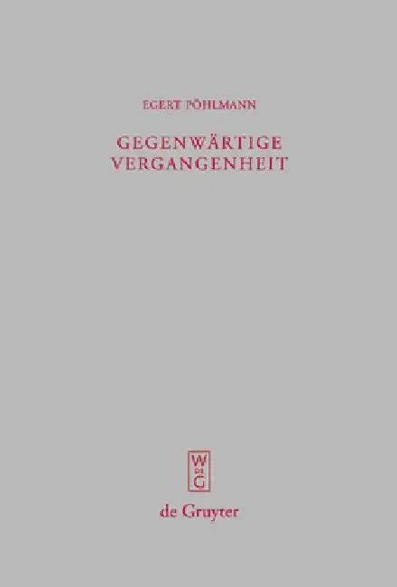 Cover of Gegenwärtige Vergangenheit