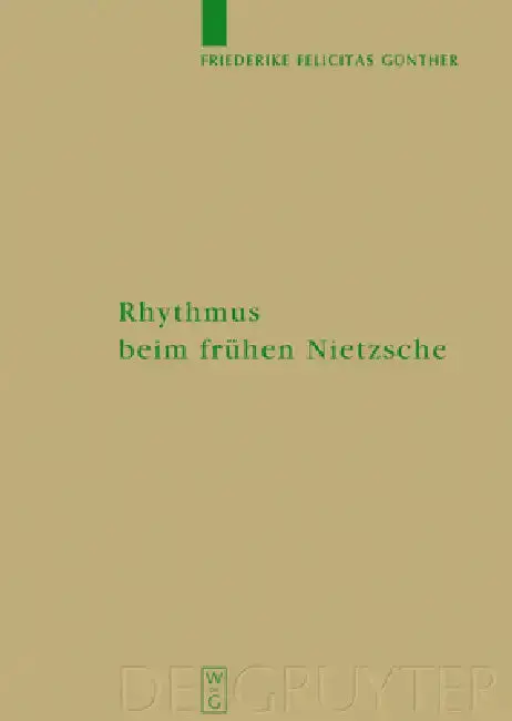 Cover of Rhythmus Beim Frühen Nietzsche