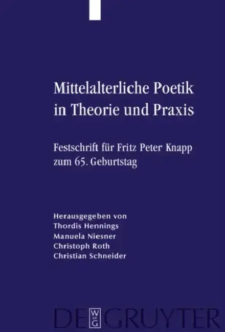 Cover of Mittelalterliche Poetik in Theorie Und PRAXIS