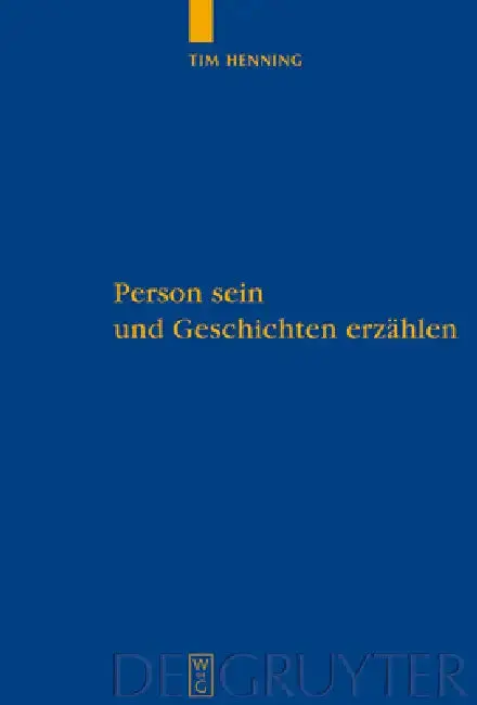 Cover of Person sein und Geschichten erzählen