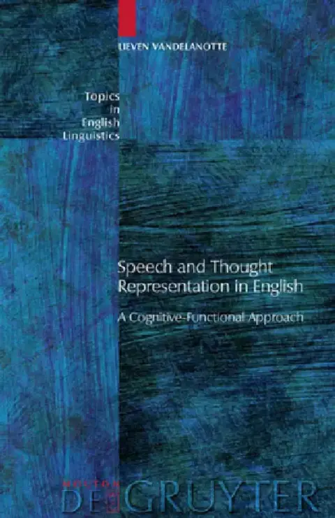 Cover of Speech and Thought Representation in English