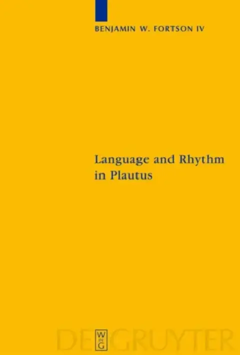 Cover of Language and Rhythm in Plautus