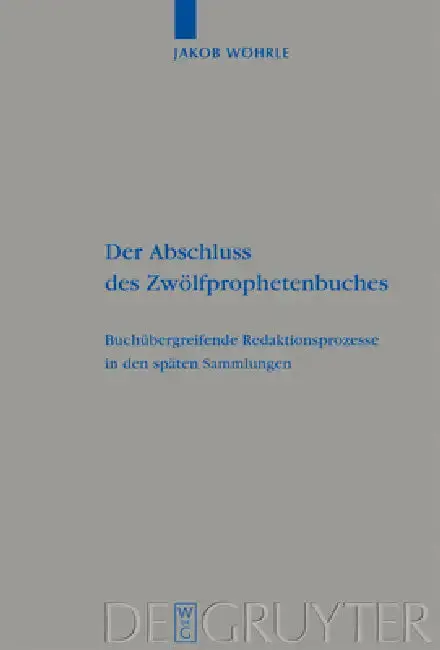 Cover of Der Abschluss des Zwölfprophetenbuches