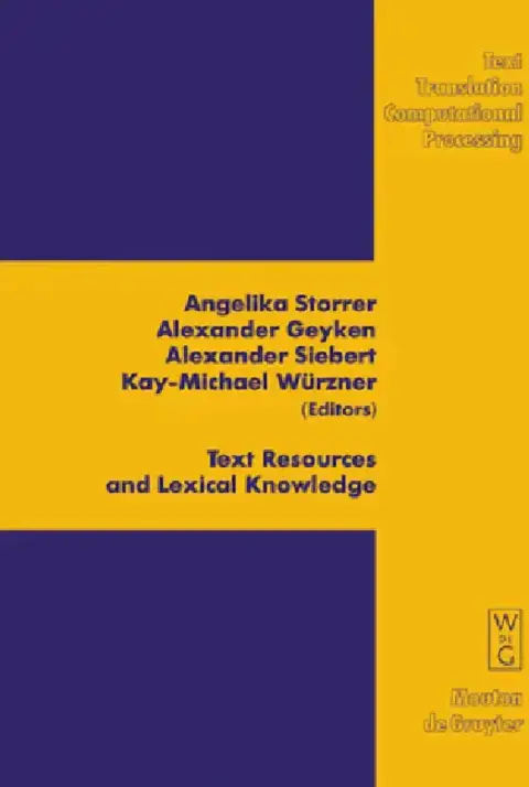 Cover of Text Resources and Lexical Knowledge