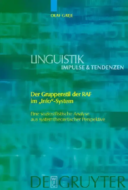 Cover of Der Gruppenstil der RAF im "Info"-System