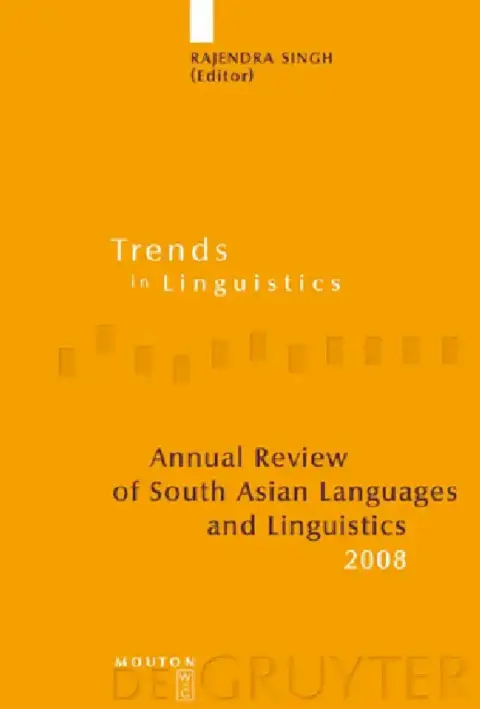 Cover of Annual Review of South Asian Languages and Linguistics