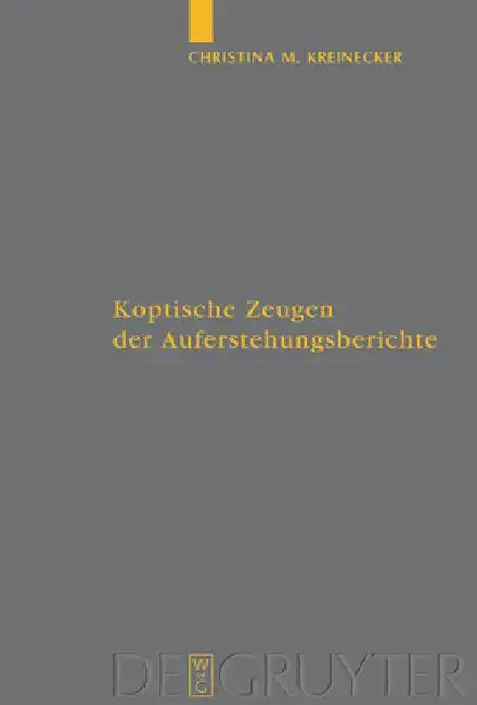 Cover of Koptische Zeugen der Auferstehungsberichte