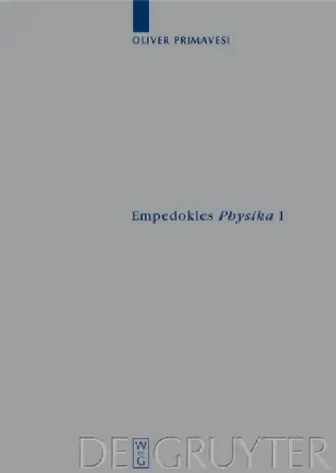 Cover of Empedokles "Physika" I