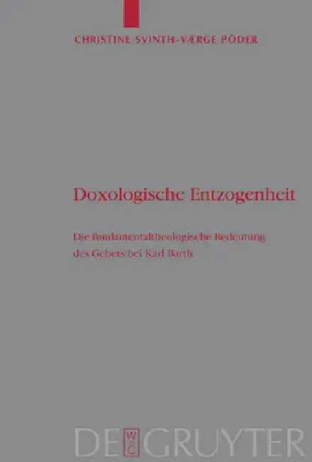 Cover of Doxologische Entzogenheit