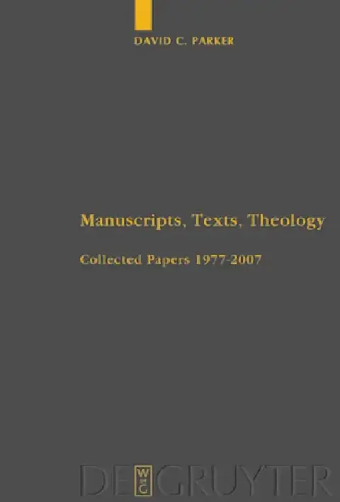 Cover of Manuscripts, Texts, Theology