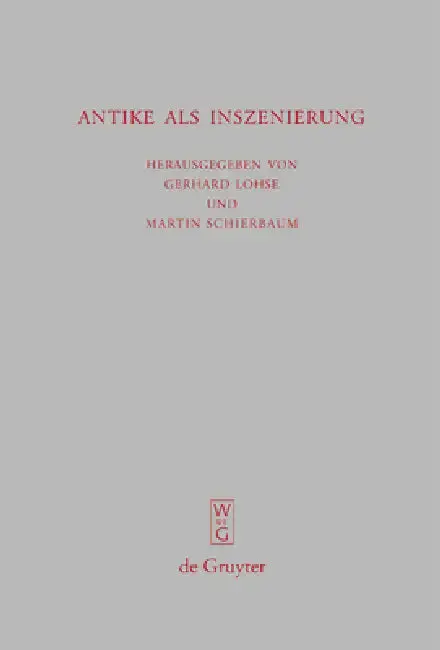 Cover of Antike als Inszenierung