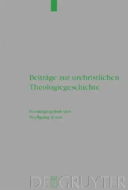 Cover of Beiträge Zur Urchristlichen Theologiegeschichte