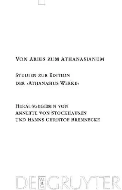 Cover of Von Arius Zum Athanasianum
