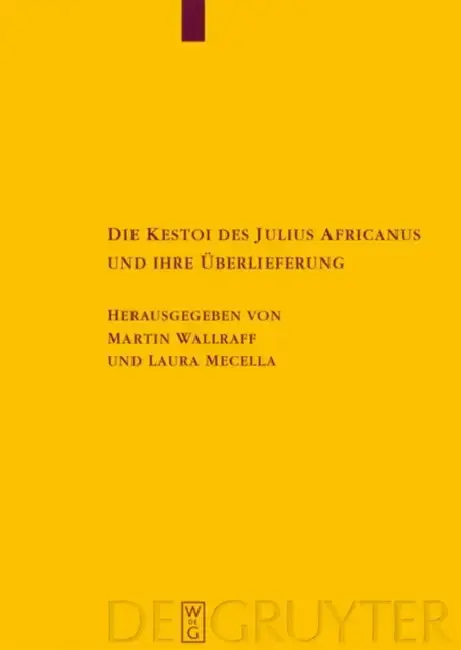 Cover of Die Kestoi des Julius Africanus und ihre Überlieferung