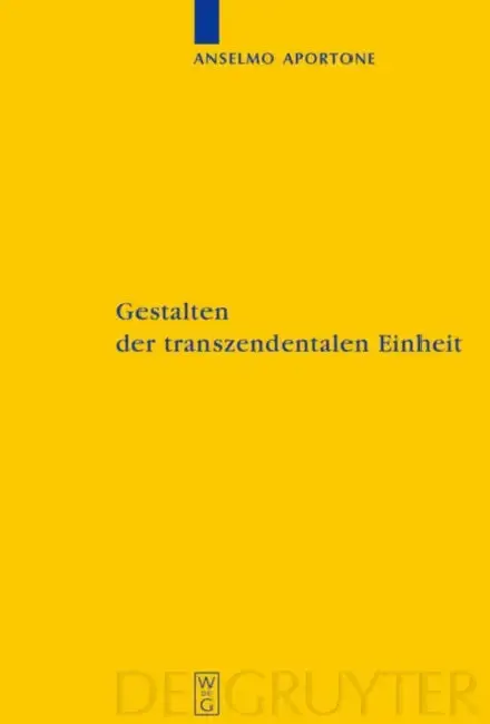 Cover of Gestalten der transzendentalen Einheit