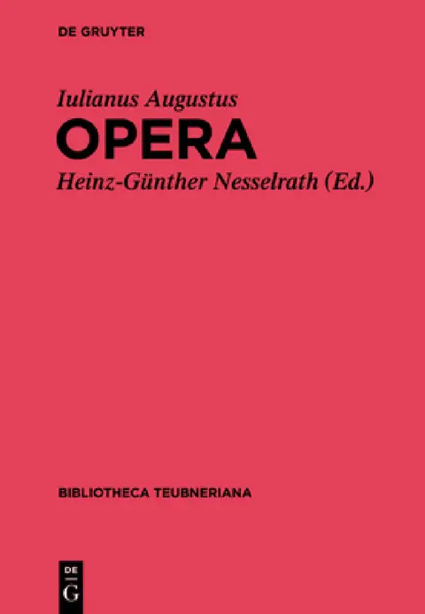 Cover of Iuliani Augusti Opera