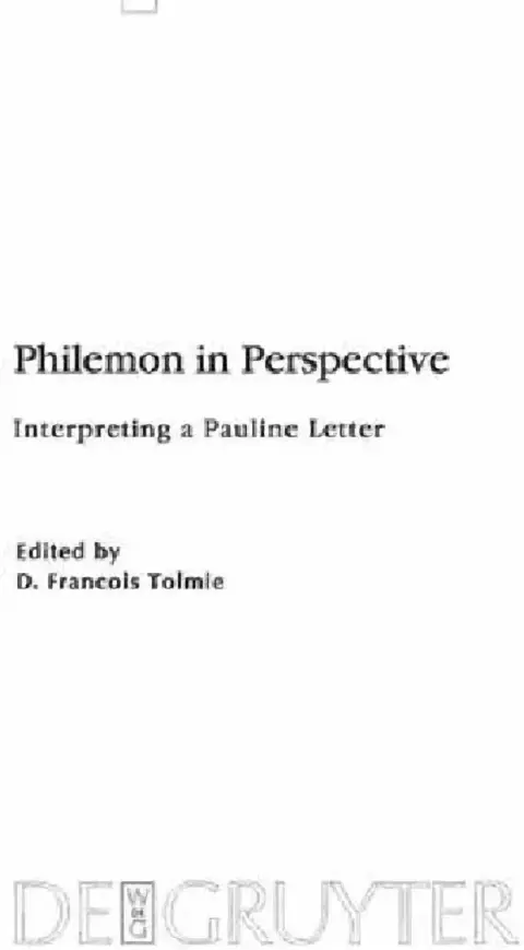 Cover of Philemon in Perspective
