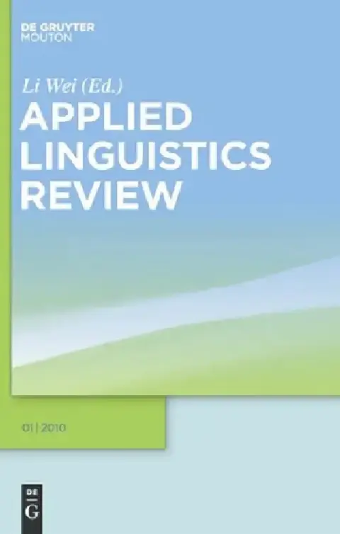Cover of Applied Linguistics Review. 2010 1