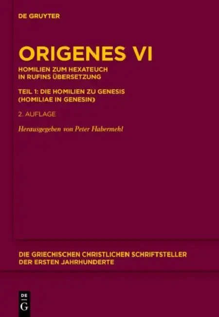 Cover of Homilien Zum Hexateuch in Rufins Übersetzung. Teil 1