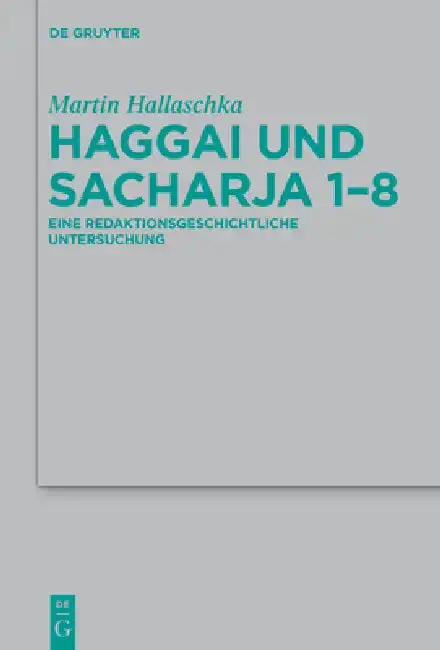 Cover of Haggai und Sacharja 1-8