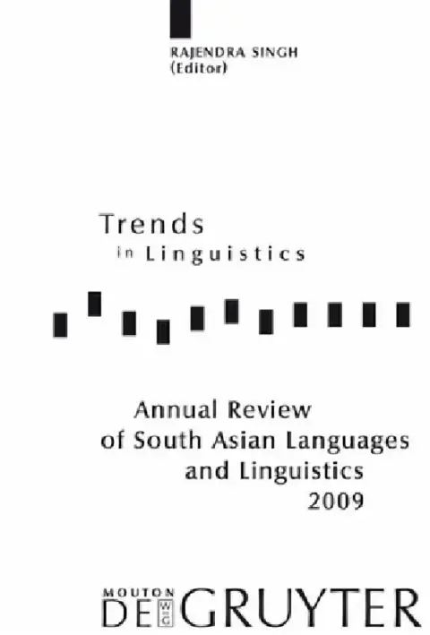 Cover of Annual Review of South Asian Languages and Linguistics