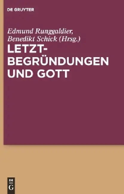 Cover of Letztbegründungen Und Gott