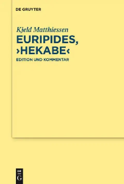 Cover of Euripides, "Hekabe"