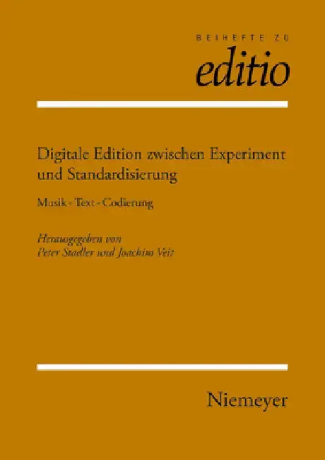 Cover of Digitale Edition zwischen Experiment und Standardisierung
