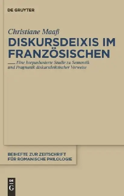 Cover of Diskursdeixis im Französischen