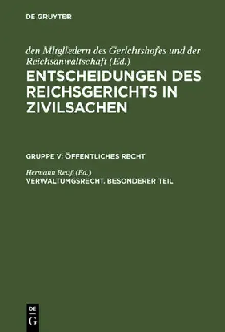Cover of Verwaltungsrecht. Besonderer Teil