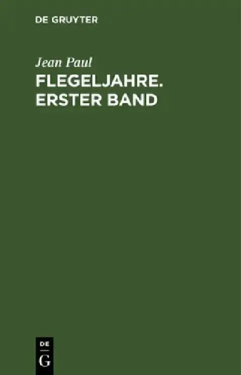 Cover of Flegeljahre. Erster Band