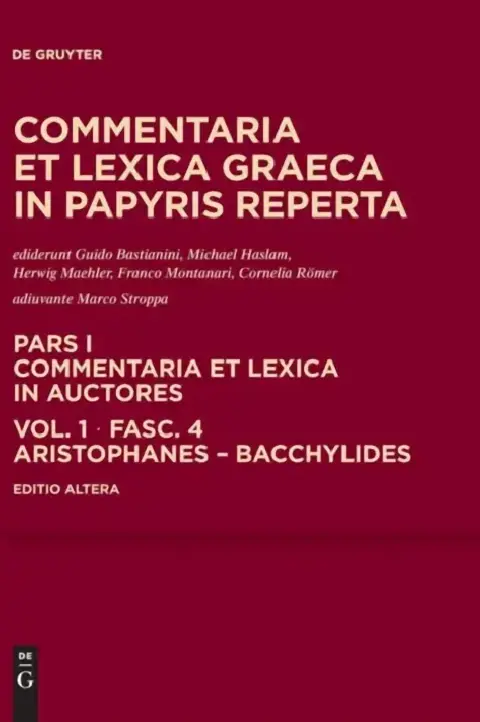Cover of Aristophanes - Bacchylides