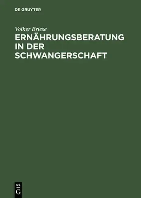 Cover of Ernahrungsberatung In der Schwangerschaft