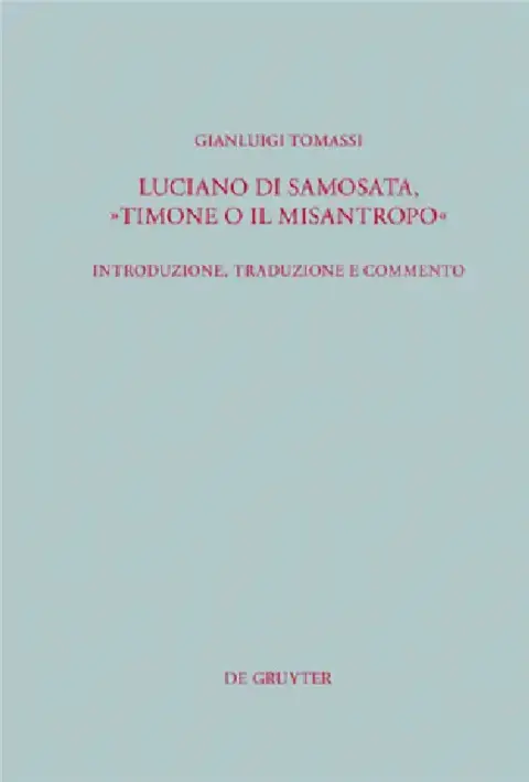 Cover of Luciano di Samosata, "Timone o il misantropo"