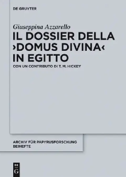 Cover of Il dossier della "domus divina" in Egitto