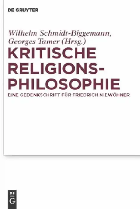 Cover of Kritische Religionsphilosophie