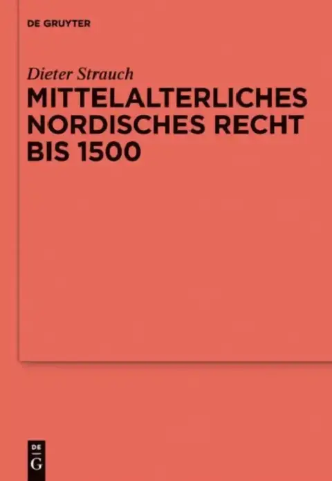 Cover of Mittelalterliches nordisches Recht bis 1500