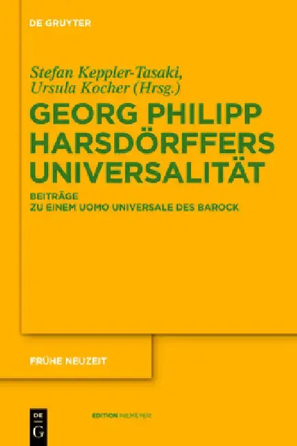 Cover of Georg Philipp Harsdörffers Universalität