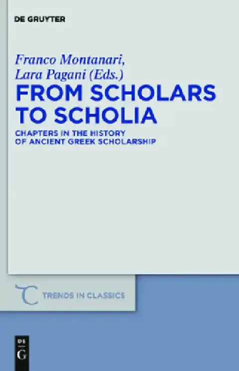 Cover of From Scholars to Scholia