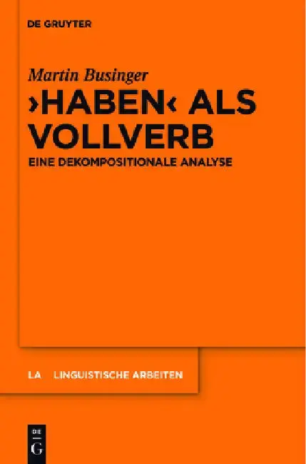 Cover of "Haben" als Vollverb
