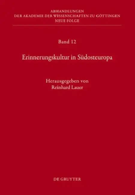Cover of Erinnerungskultur in Südosteuropa