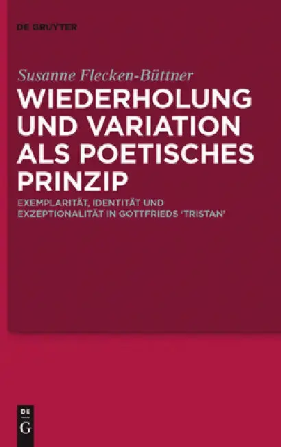Cover of Wiederholung Und Variation ALS Poetisches Prinzip