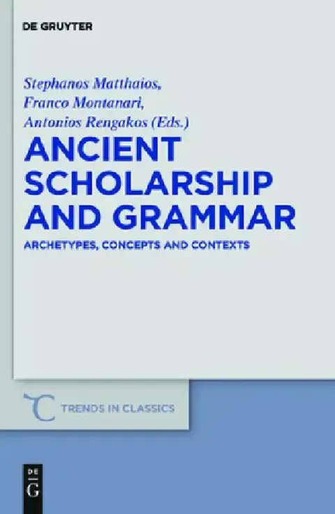 Cover of Ancient Scholarship and Grammar