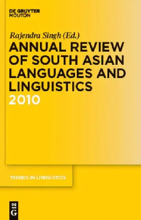 Cover of Annual Review of South Asian Languages and Linguistics