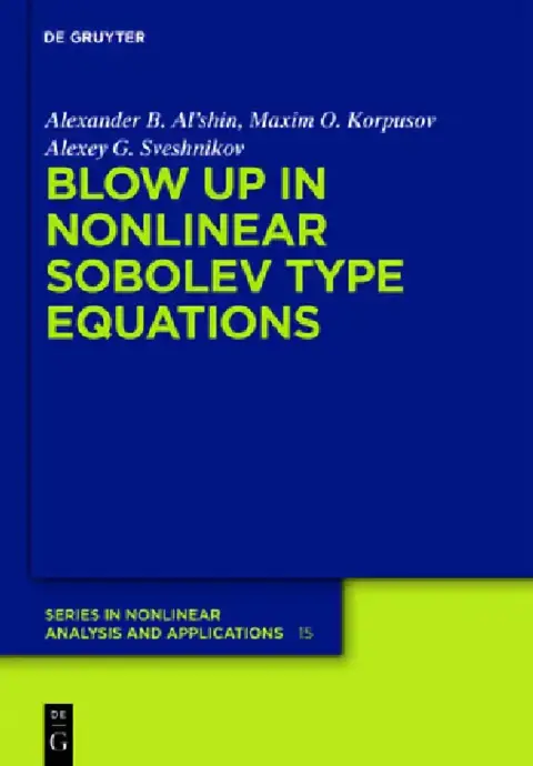 Cover of Blow-Up in Nonlinear Sobolev Type Equations