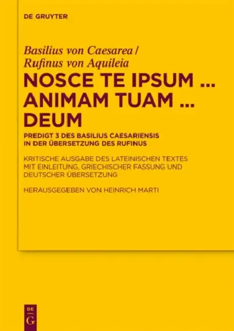 Cover of Nosce te ipsum ... animam tuam ... Deum